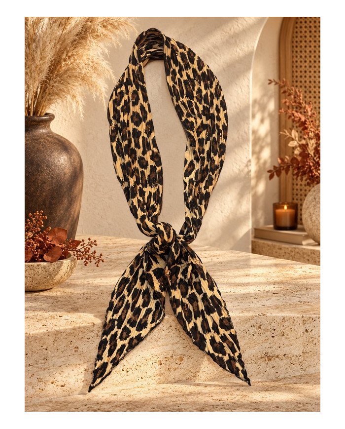 Ceinture foulard léopard