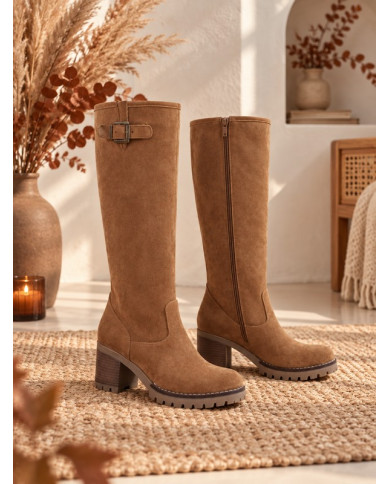 Bottes camel avec boucle