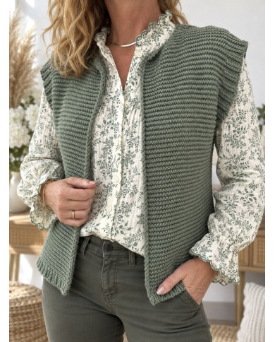 Gilet sans manches kaki