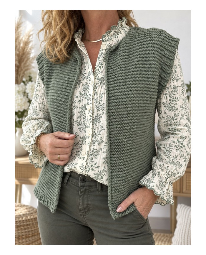 Gilet sans manches kaki
