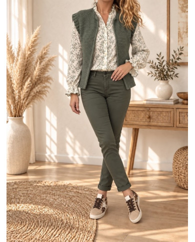 Gilet sans manches kaki
