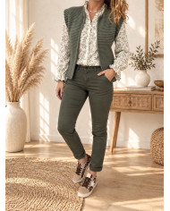 Gilet sans manches kaki