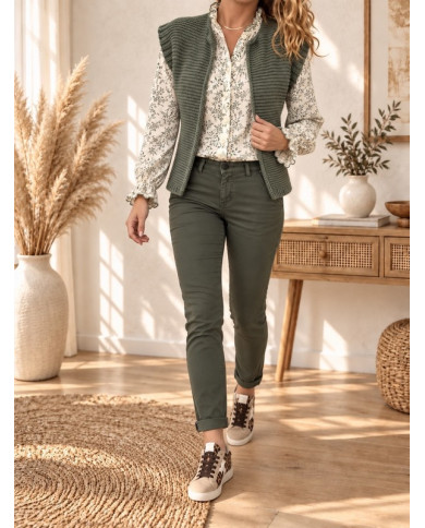 Gilet sans manches kaki