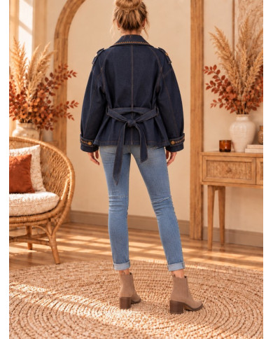 Veste blazer maxi oversize en jean