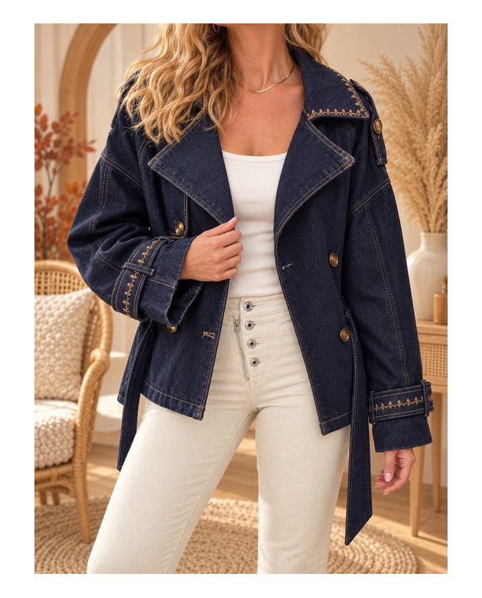Veste blazer maxi oversize en jean