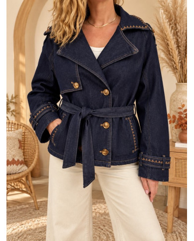 Veste blazer maxi oversize en jean