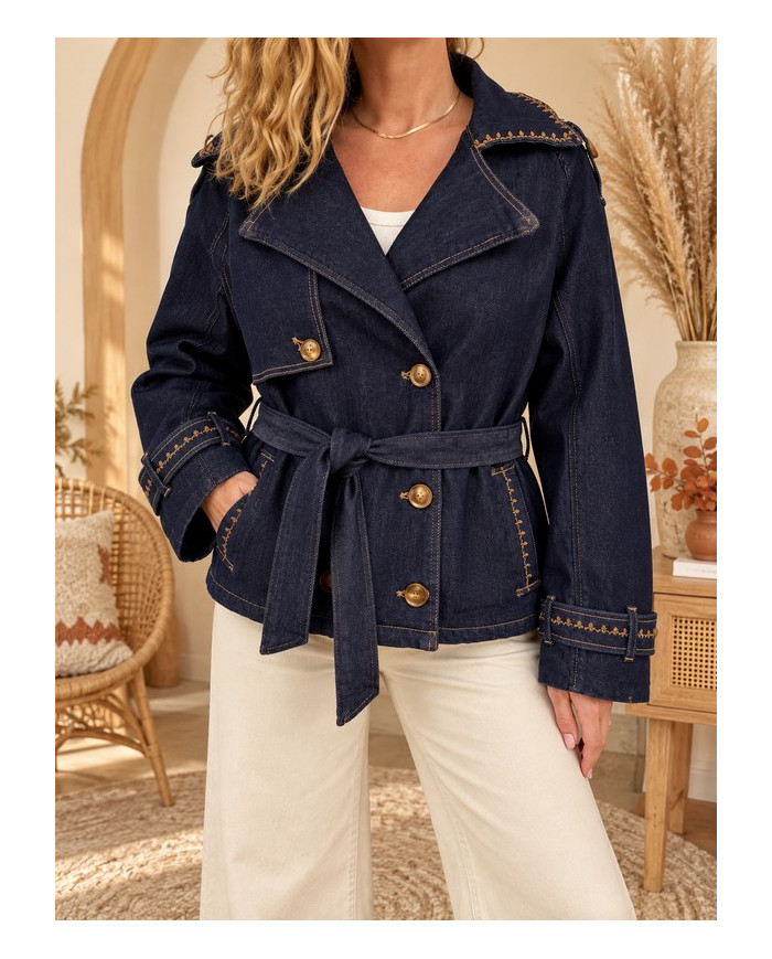 Veste blazer maxi oversize en jean