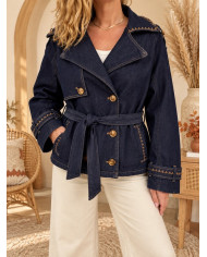 Veste blazer maxi oversize en jean