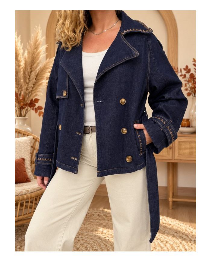 Veste blazer maxi oversize en jean