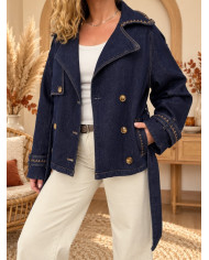 Veste blazer maxi oversize en jean
