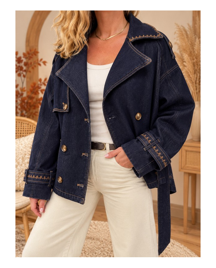 Veste blazer maxi oversize en jean