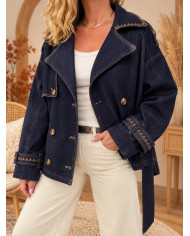 Veste blazer maxi oversize en jean