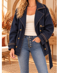 Veste blazer maxi oversize en jean