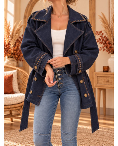 Veste blazer maxi oversize en jean