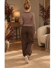 Pantalon Aladdin marron chocolat