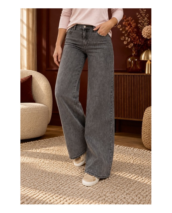 Jean super wide leg gris Giani