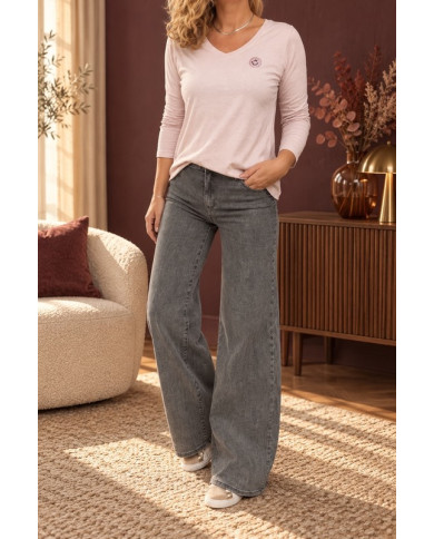 Jean super wide leg gris Giani