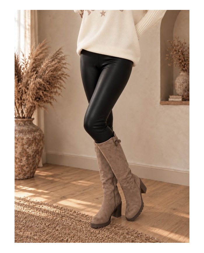 Legging en simili noir