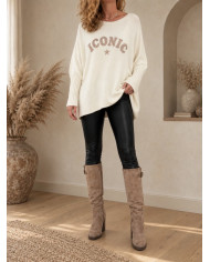 Legging en simili noir
