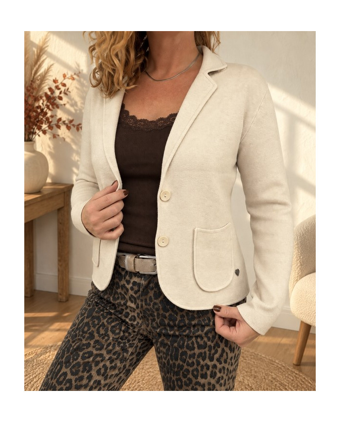 Veste toute douce beige clair