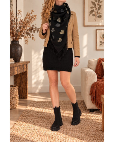 Robe pull noire Jenna