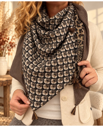 Écharpe patchwork Yasna