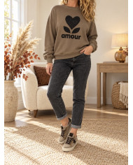 Jean boyfriend gris Renan
