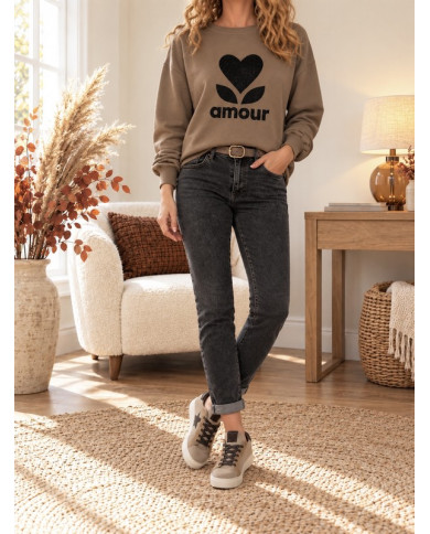 Jean boyfriend gris Renan