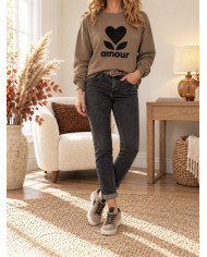 Jean boyfriend gris Renan