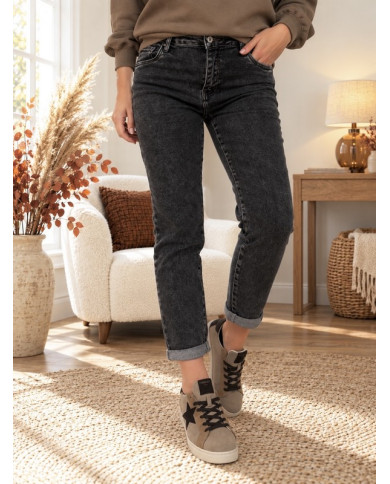 Jean boyfriend gris Renan