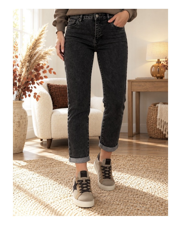 Jean boyfriend gris Renan