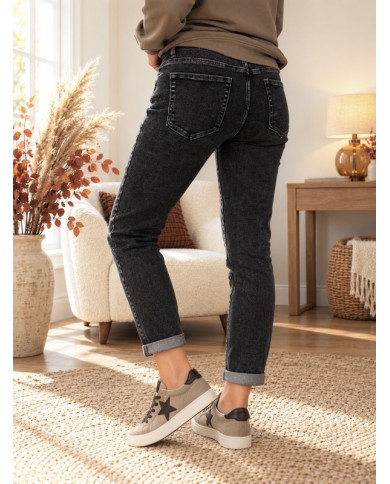 Jean boyfriend gris Renan