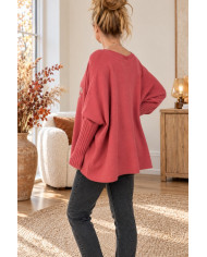 Pull oversize pepe rosa & doré "Iconic"