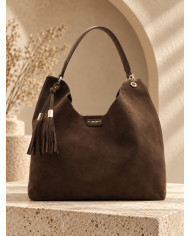 Sac en daim bordeaux Tessia