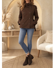 Veste trench chocolat Perrine