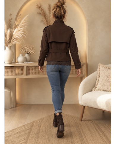 Veste trench chocolat Perrine