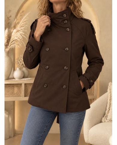 Veste trench chocolat Perrine
