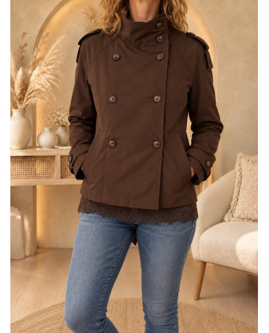 Veste trench chocolat Perrine