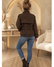 Veste trench chocolat Perrine