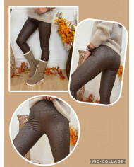 Legging en simili noir