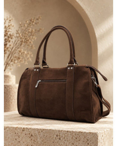 Sac en daim chocolat Assia