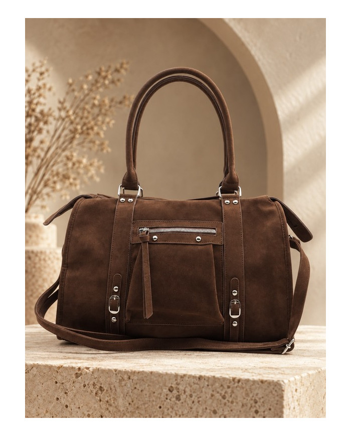 Sac en daim chocolat Assia