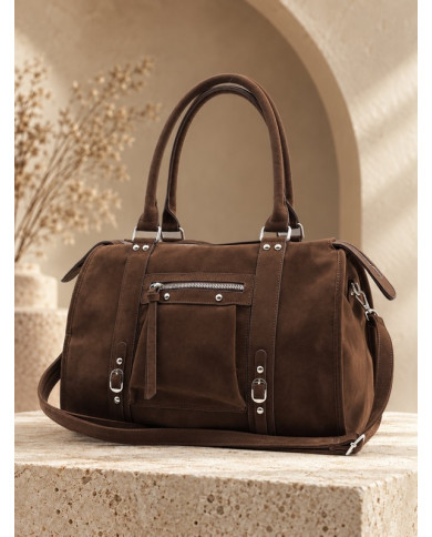 Sac en daim chocolat Assia