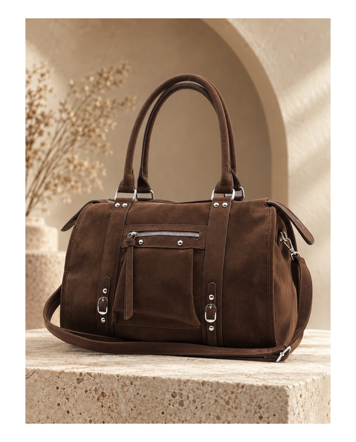 Sac en daim chocolat Assia