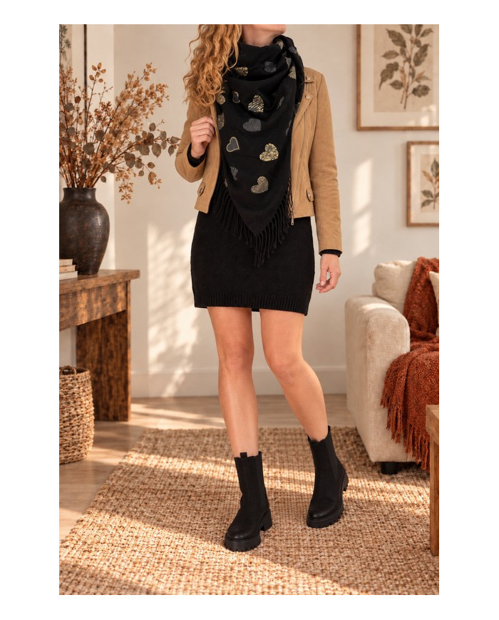 Bottines hautes noires Sybille