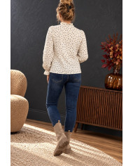 Chemisier fleuri bleu Victorine