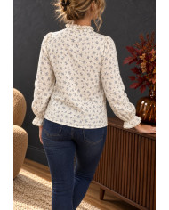 Chemisier fleuri bleu Victorine