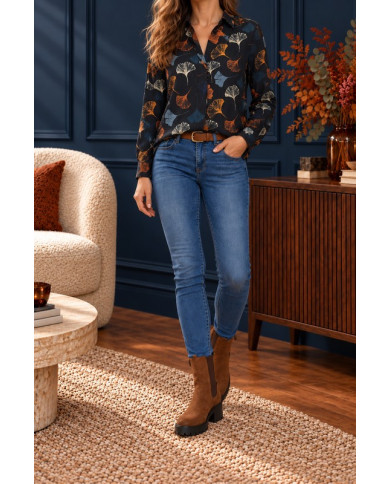 Chemisier feuillage automnal Shanie - taille S/M
