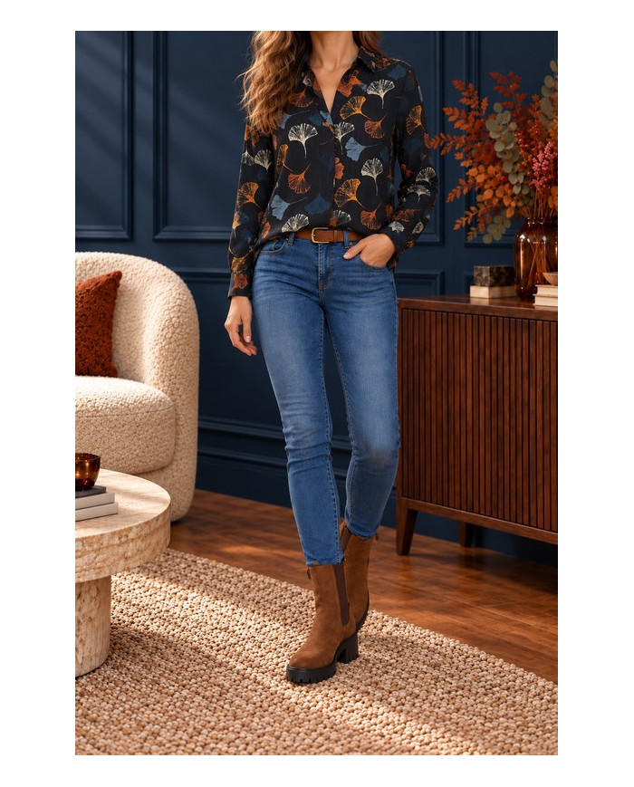 Chemisier feuillage automnal Shanie - taille S/M