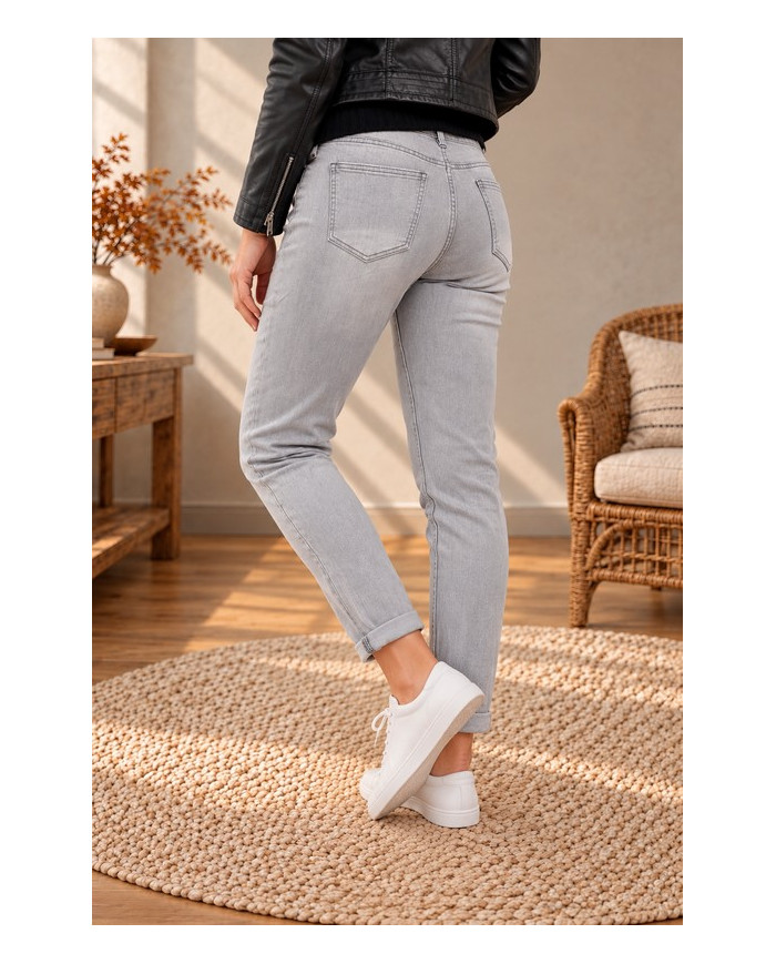 Jean mom gris clair Polly